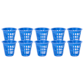 Miniatyrbillede 1 af 8: 10 STK Plantekurv Hydroponisk dyrkningskurv Plastic Plant Mesh Cup til altan HaveBlå