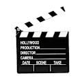 Miniatyrbillede 4 af 4: Sort Træ Hollywood Cinema Klapperbræt
