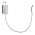 Pikkukuva 4 / 8: 3 kpl kudotusta kankaasta vahvistettu liitin Ei ruostetta Sujuva siirto USB-tulo Mikro-lähtö OTG-sovitinkaapeli AndroidilleHopea