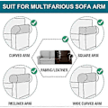 Miniatyrbilde 5 av 5: 2 stk. Stretch Armlene Trekk Spandex Jacquard Armtrekk Myke og Elastiske Beskyttere for Stoler Sofa Lenestol Trekk Recliner Sofa lys grå