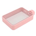 Miniatyrbillede 8 af 8: Flad vandflaske i plast, lækagesikker, transparent, firkantet, bærbar A5-papir vandflaske 380ml pink