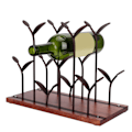 Miniatyrbild 7 av 8: Elegant hushållsbar 6 flaskor Bordshållare för vinhylla Display Organizer Stativ (brons)