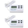 Miniatyrbild 2 av 5: Frystermometer Dubbel Temperaturlarm Inomhus Digital Display Elektronisk Hushållskyl