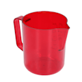 Miniatyrbillede 2 af 8: 600 ml akryl kaffekande med ørnetud-formet vandudløb, anti-break skummende kande, rød