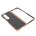 Miniatyrbillede 3 af 8: Telefonetui Beskyttelsescover til Samsung Galaxy Z Fold 4 Nano Plating Ægte læder Ridsesikker Sort