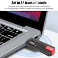 Miniatyrbillede 6 af 7: 1800 Mbps Dual Band WiFi Adapter med Dual 3dbi Antenner 2.4GHz 5GHz USB3.0 Interface WiFi 6 Adapter til PC Laptops