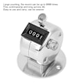 Miniatyrbillede 8 af 8: BERM Tally Counter 4-cifret sølv aluminiumslegering håndholdt tælleværktøj med base