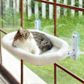 Miniatyrbild 1 av 4: Vikbar Katt Hängmatta för Fönster - Sladdlös, Inbäddad Maskintvättbar Vadderad Säng, Robust Metallram - Katt Fönsterbänk 30*60cm