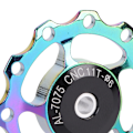 Miniatyrbild 8 av 8: Bakväxelhjul i aluminiumlegering för mountainbike, styrlager för remskivor, cykeltillbehör, färgglad-11T