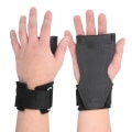 Miniatyrbillede 5 af 8: Gummi anti-udskridning gymnastikhandsker Grips Pull Up Træning Håndvægt vægtløftning greb puder(L)