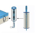 Miniatyrbilde 4 av 5: in-Filter Mineralpinner Deler Universelle Filterpinner Gul