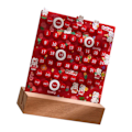 Miniatyrbillede 2 af 8: Skrivebordsdato-planlægger integreret støbeformet ringbordkalender ornamenter til DIY-hjemmestation dekoration birk og ABS rød