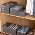 Miniatyrbild 6 av 7: Byxa Organizer Förtjockad non-woven tyg Kläder Låda Organizer Byxor Förvaringslåda