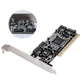 Miniatyrbillede 3 af 8: PCI 16X til 4-port SATA Riser-kort 5Gbps Sil3114 Master SATA PCI 4-port udvidelseskort