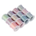 Miniatyrbillede 2 af 8: 12 stk. armbåndssnor 0,2 mm 328 fod klippbar strækbar stærk polyester DIY smykker halskæde snor til smykkehåndværk