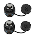 Miniatyrbild 1 av 5: 2 st RJ45 Panelmonteringskoppling för CAT6/CAT5E/CAT5