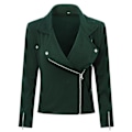 Miniatyrbillede 2 af 4: Retro Slim Fit Punk Jakke til kvinder XL Grøn