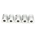 Miniatyrbilde 3 av 8: 5 stk fleksible akselkoblinger for 3D-skriver trinnmotor aluminiumslegering kobling 5 x 8 mm