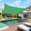 Miniatyrbillede 6 af 6: Solskygge Sejl Åndbar Farbic Canopy Markise Shelter Rektangel UV Block Canopy til Patio Baghave Plæne Have Grøn 3x4m / 9.8x13.1ft