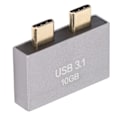 Miniatyrbild 2 av 8: Laddningsdataportsskydd Dubbel typ C-överföringsutvidgningsdocka till USB 3.1-adapter för OS X Book