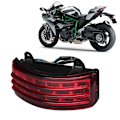Miniatyrbilde 7 av 8: 12V Universal Motorsykkel LED Bakre Baklys Brems Stopp Sving Signal Lampe Baklys Rød