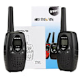 Miniatyrbild 4 av 5: RT628 Svarta Walkie Talkies för Barn 1 Par, Lång Räckvidd VOX Knapplås Leksaker Presenter för Födelsedag och Helg, Lätt att Använda för Camping, Vandring