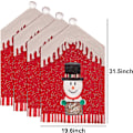 Miniatyrbild 2 av 5: Julstolsöverdrag Set om 4, Juldekoration för Matsal Snögubbe Stolsöverdrag, Uppgraderad Större Storlek 20(B) x31.5(H) Julstolsöverdrag, Helg