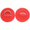 Miniatyrbilde 2 av 8: 2 stk oppblåsbar båtkajakk DRing Pad Patch PVC marin rustfritt stål fast spenne (rød)