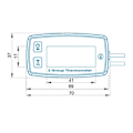 Miniatyrbild 4 av 5: Dubbelkanalig LCD-termometer Motortemperaturmätare Digital Display