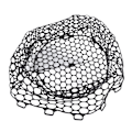 Miniatyrbillede 1 af 8: Fluefiskeri Erstatningsnet Dybdegående Fiskegummネット Fiske Landing Netpose Dele Sort Dybde 32cm