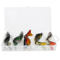Miniatyrbillede 1 af 8: 5 stk. 10 cm Multi Sektioner Kunstig Fiske Lure Bait Havfiskeri Grej Synkende Wobblere med Krog