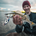 Miniatyrbillede 3 af 8: Undervands LED-lys Metal Hard Lure 3D Fiskefiskeri Kunstagn Diskantkrog (blå)