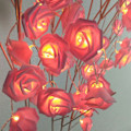 Miniatyrbild 2 av 4: LED-strålkastare Imitation Rose String Light Bröllop String Light Festival Dekoration LjusRosa