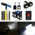 Miniatyrbillede 4 af 5: LED COB Håndlygte Genopladelig Magnetisk Arbejdslampe Værksted Inspektionslampe blueB 1 stk