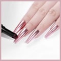 Miniatyrbild 3 av 5: 5-delad krom nagelborste set - perfekt för akrylpulver, nagellack och nageltillbehör