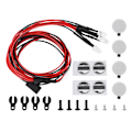Pikkukuva 1 / 8: LED-kattokattotelineen valot pyöreä lampunvarjostin sopii Traxxas Trx4/SCX10 II 90046 90047 1/10 RC-autoon4LED