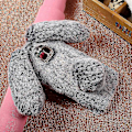 Miniatyrbillede 4 af 5: Bunny Design Rhinestone Plysset TPU Telefon Cover til Samsung Galaxy S8 Zekai Grå Style C Samsung Galaxy S8