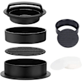 Miniatyrbild 1 av 5: 3-i-1 Hamburgerpress, Fylld Hamburgerpress med 200 Hamburgerpapper för Non-stick Barbecue
