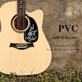Miniatyrbilde 3 av 8: 2 stk Kommaform Pickguard Pick Guard-klistremerke for akustisk gitar (Silver Vine)