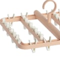 Miniatyrbilde 5 av 5: Tørkestativ Foldable Matrix Hengepunkt 24 Klips Husholdning Tørkestativ for Sokker Underbukse Truser Rosa