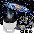 Miniatyrbilde 1 av 4: Globe Galaxy Projektorlampe Inneholder 12 Filmer, Høyoppløselig Stjernehimmellampe, Soverom Full Himmelsk Stjerneatmosfære Lampe -DGZD