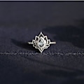 Miniatyrbillede 4 af 5: Blå Rhinestone Lotus Blomster Ring til Kvinder og Piger8 Klar
