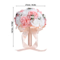 Miniatyrbilde 8 av 8: Kunstig Bryllupsbukett Simulering Brude Holder Blomsterdekorasjon Bryllupsutstyr Rosa