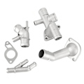 Miniatyrbillede 1 af 8: 4 stk. / sæt aluminiums motor kølevæske slange flange kit passer til Mk4 1.8T 2000-2005 06A121132A