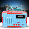 Miniatyrbild 5 av 8: RD-666T Bärbar solcellsdriven nödhandvev AM FM-radio med LED-ficklampaBlå