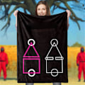 Miniatyrbilde 1 av 5: BL629 Teppe Polyester Seng Sove Teppe Moteriktig Unikt Mønster Teppe for Hjemmekontor 140 X 200cm