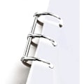 Miniatyrbillede 5 af 5: 12 stk. Sølv Bogringe, 3 Huller Metal Løsblad Binderinge, Ring Snap Split Hængslet