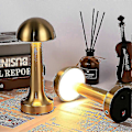 Miniatyrbilde 4 av 5: LED Bordlampe Berøringssensor Oppladbar Skrivebordslampe Soverom Restaurant Bar Dekor - JRCN Dumbbell Gull