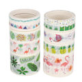 Pikkukuva 1 / 8: 2 laatikkoa Washi-tarroja Teippi itseliimautuva unelma Flamingo-kuvio DIY-askartelukoriste HS18-088