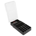 Pikkukuva 3 / 8: Multi 104 ristikkoa, 3 valoa akun case organizer , jossa akkutesteri